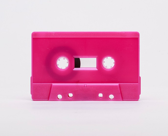 cassette tapemuzik pink without protection notch