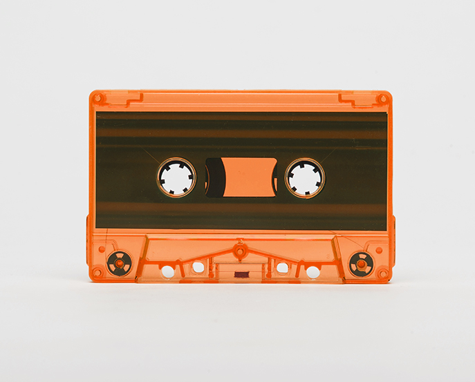 Tapemuzik Kassette ohne Löschlasche Neon Orange