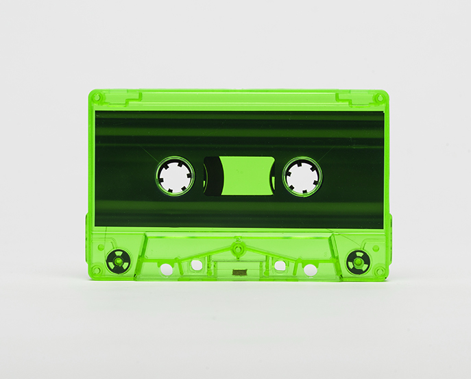 Tapemuzik Kassette ohne Löschlasche Neon Grün