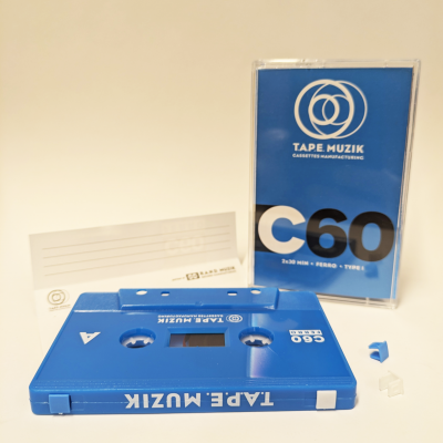 C-60 Leerkassette inkl. Cover & Snapbox, 5er-Pack