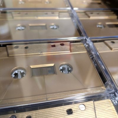 Special Offer: Gold C-90 Cassettes, including transparent snap boxes with pins - 100 pieces
